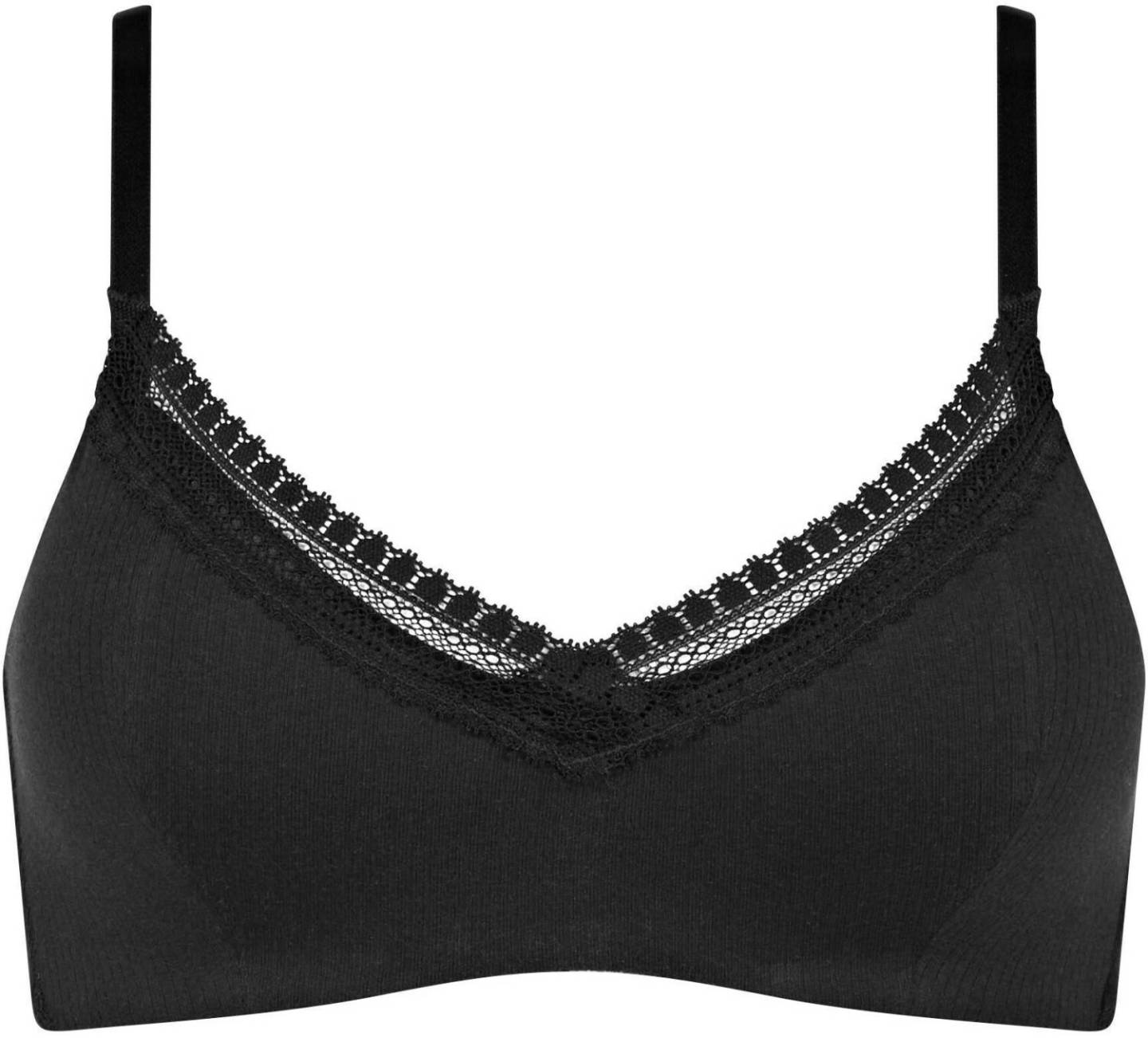 Sloggi Go Ribbed Gefütterter BH (10219620)black Damen-Unterwäsche