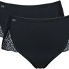 Sloggi 2-Pack Pure Sense Luxe Maxi (10181306)black Damen-Unterwäsche
