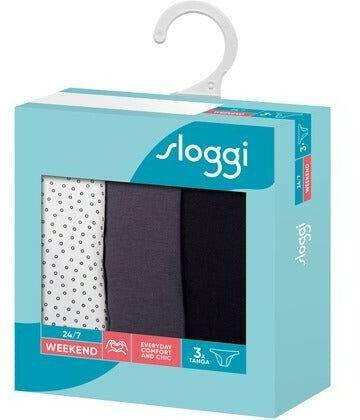Sloggi 24/7 Weekend Tanga C3p (10198201)schwarz Damen-Unterwäsche