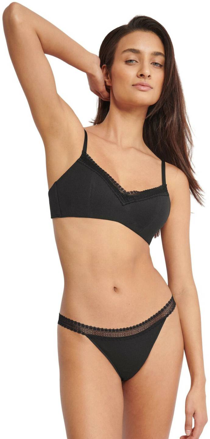 Sloggi Go Ribbed Gefütterter BH (10219620)black Damen-Unterwäsche